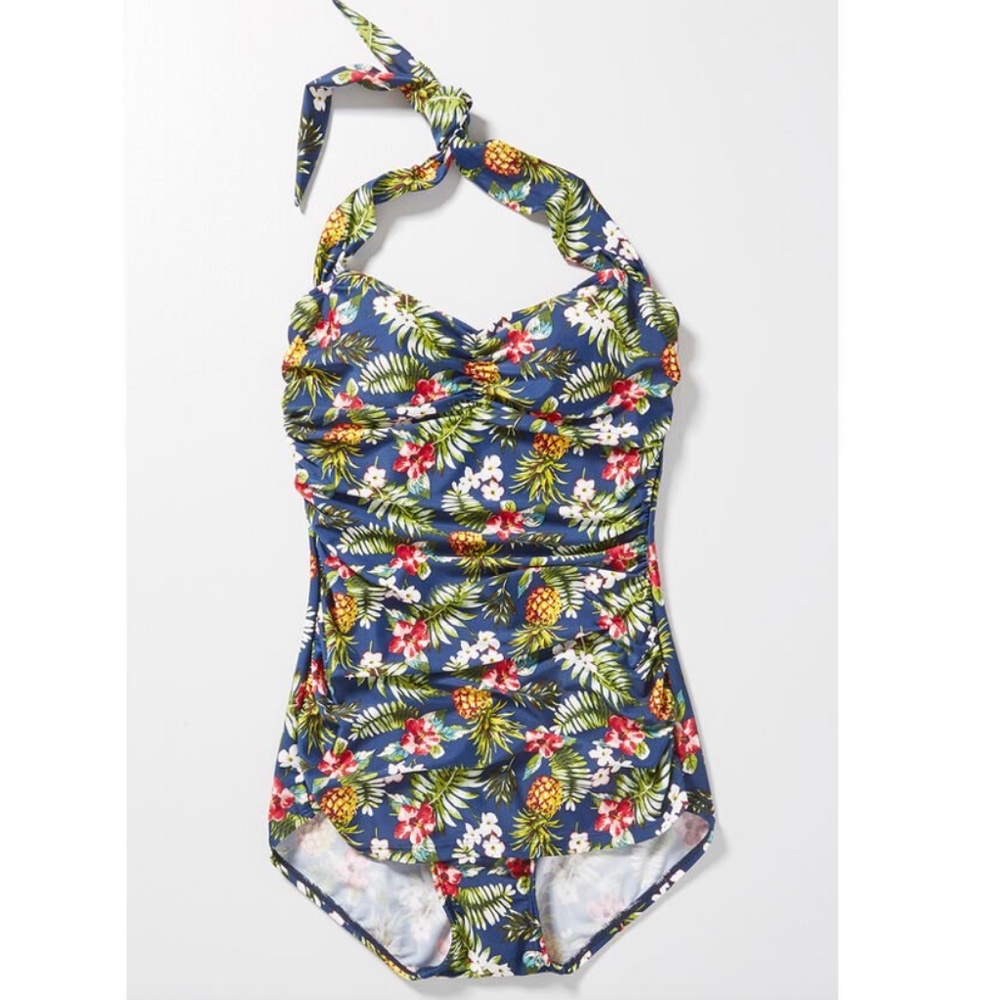 NWT Modcloth Esther Williams Navy Retro Swimsuit
